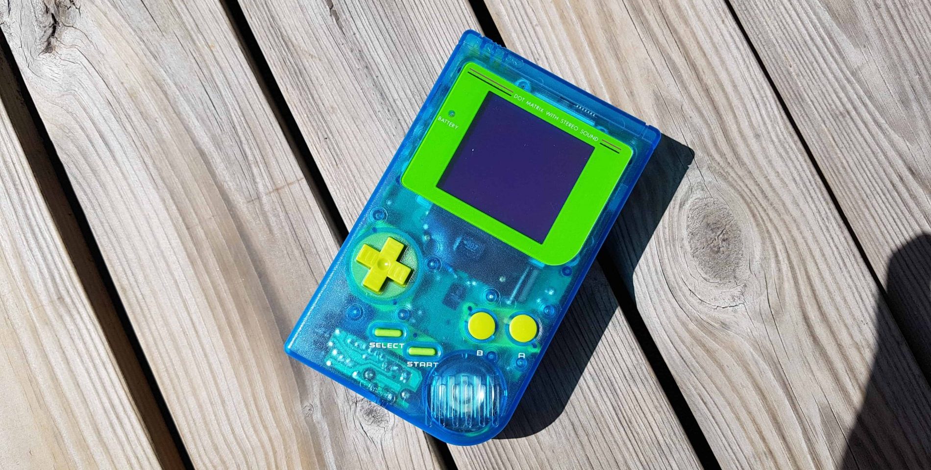 Modded Game Boy with shell